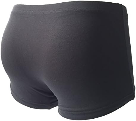 Bladies Men's 3-Pack Bamboo Viscose Boxer Brief Breathable Underwear (L, Black)