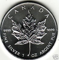 2008 1oz CANADA MAPLE SILVER, BRILLIANT & UNCIRCULATED-image