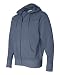 Pigment Dyed Frayed Full-Zip Hooded Sweatshirt