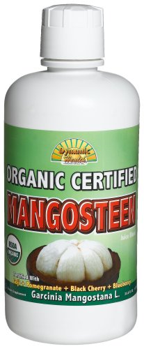 Dynamic Health Organic Certified Mangosteen Juice Blend, 33.8-Ounce Bottle