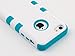 ULAK iPhone 5C Case, 3in1 Anti Slip iPhone 5C Case Hybrid with Soft Flexible Inner Silicone Skin Protective Case Cover for Apple iPhone 5C Blue + White