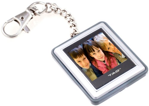 TAO 1.5-Inch  Digital Keychain Rectangle Frame (Silver)