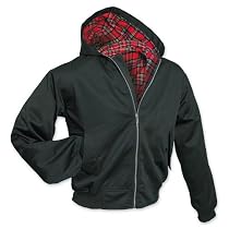 Robuste Harringtonjacke/-blouson "King George 59" m. Kapuze, schwarz