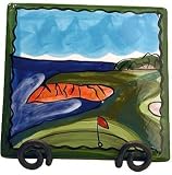 Kelly Jo Ceramic Seaside Links Square Trivet