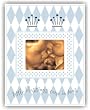 That's My Bratt Blue Harlequin Design "Little Blessings Come in Twos" Twins Ultrasound Frame