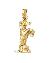 Dazzlers Solid 14k Gold 3D Poodle Dog Charm Pendant Available in three colors from jewelsberry (weights: 3.4 grams only)