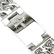 Spikes 316L Stainless Steel cz Cross Chain Link Bracelet