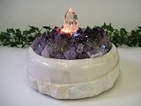 Amethyst Crystal Point Fountain With Light And Light