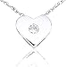 Platinum Heart Diamond Pendant (HI/SI2) with 14K White Gold Chain