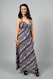 80V Womens Leopard Long Maxi Dress Size 8-14 – Maxi – Casual – Sleeveless – Long