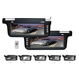 PYLE PLVSR10BK 10.2 TFT LCD Left and Right Sun Visor Monitors, Black (Pair) 