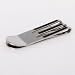 Three stripes stylish carbon fiber stainless steel Slim Money Clip groomsman gift MC1015