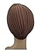 Turban BROWN Twist pleated Hair Wrap stretch turban Women's Head Wrap Cap Cover