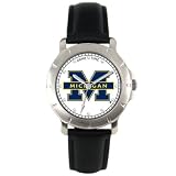 University of Michigan Wolverines Men's Leather Watch