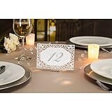 David TuteraTM Illusion Die Cut Lace Paper Table Number Cards - 25 Pieces