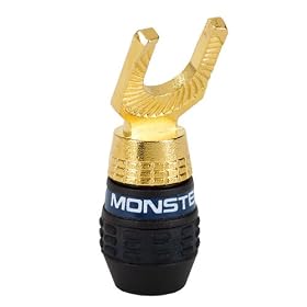 Monster Cable Quicklock Angled Spade Connector (QLGASB) by Monster