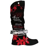 Sugar and Vine Zebra Boot Strap with word SNOW and heart charm