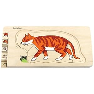 Beleduc Cat Five Layer Body Puzzle by Hape