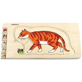 D - Cat Body 5 Layer Puzzle - 28 wooden pieces by Beleduc
