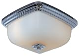 415bMga%2B6QL. SL160  World Imports Lighting 8572 08 Galway 10 inch Square 5 Inch Height 2 Light Square Glass Ceiling Fixture, Chrome