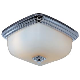 World Imports Lighting 8572-08 Galway 10-inch Square 5-Inch Height 2-Light Square Glass Ceiling... by World Imports