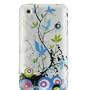 Premium Hard Crystal Plastic Snap-on Case for Apple iPhone 3G, 3GS 3G-S - Pearl White Spring Floral Flower