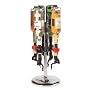Oggi Professional 4-Bottle Revolving Liquor Dispenser with Easy Push and Pour Action
