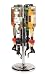 Oggi Professional 4-Bottle Revolving Liquor Dispenser with Easy Push and Pour Action