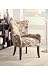 Arm Chairs - Coaster 902052 Plush Patterned Accent Chair, Beige Circles