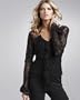 Newport News Ruffled Lace Blouse