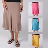 Adi Designs S Max Solid Elastic Waist Skirt