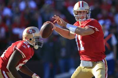 San Francisco 49ers and New Orleans Saints: Alex Smith Photographic Poster Print by Marcio Jose Sanchez, 12x8