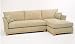 2 pc custom sectional sofa with wood trim and flaired arms