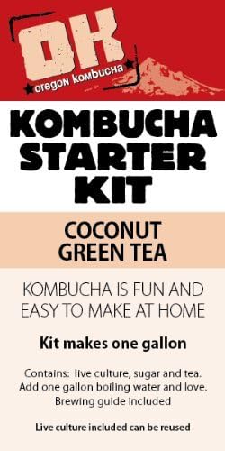 Oregon Kombucha Complete Starter Kit - Coconut Green Tea 9.6 oz(272g) by Oregon Kombucha