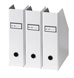 Bigso Fiona Set of 3 Magazine Collector, White