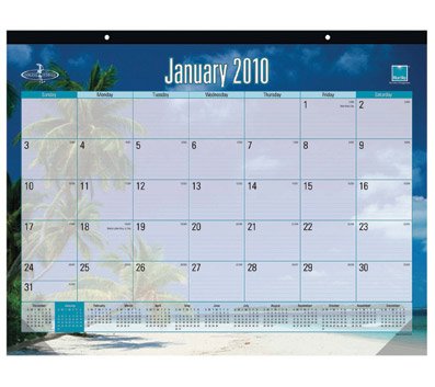 2010 Blue Sky Endless Summer Desk Pad 22 x 17
