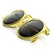 zeroUV - Vintage Inspired Fashion P3 Shaped Round Circle Sunglasses w/ Key-Hole Bridge