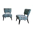 2 Antonietta Contemporary Pattern Accent Chairs By Wholesale Interiors