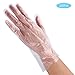 Plastic Gloves Disposable, Lebonheurs 200 Pcs Plastic Hand Gloves for Kitchen Cooking Cleaning Safety Food Handling Large (200PCS)