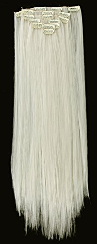 Sarla 22 Straight Clip In Hair Extensions Synthetic Heat