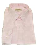 Tommy Bahama Mens Long Sleeve Dress Shirt Pink White Plaid 17 32/33