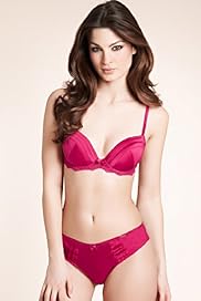 Autograph Lace Pleated Padded Bra with Silk