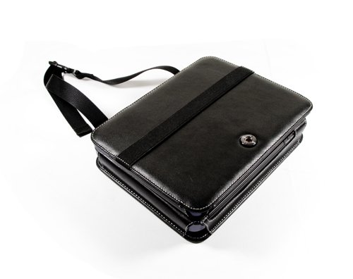 Tuff-Luv faux Leather case cover for Sony portable DVD player 7 inch FX730 / DVP-FX730 DVPX730 / FX740 DVP-FX740 / DVP-FX740DTB series & removable Car seat Harness