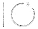 CRISLU Cubic Zirconia (CZ) 2.8 Carat (ctw) Hoop Earrings in Sterling Silver