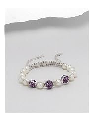 Polyester Fresh Water Pearl Bracelet