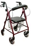 Rollator - Junior, Low Seat. Metallic Burgundy.