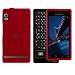 Red Rubberized Snap on Hard Cover Protector Faceplate Skin Case for Verizon Motorola Droid A855 + Removable Belt Clip -Cardboard Box Shipping