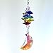 Crystal Suncatcher 3 inch crystal Ornament Aurora Borealis Faceted Half Moon Prism Colorful Cascade Prisms Rainbow Maker Made with Genuine Swarovski crystals
