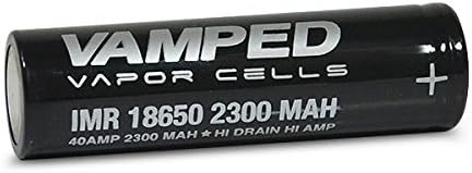 VAMPED IMR 18650 2300mAh 40A 3.7v Rechargeable Flat Top Battery - Black