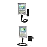 Essential Kit for the PalmOne m515 - includes Car and Wall Charger with Rapid Charge Technology - Gomadic Brand w/ TipExchange Technology